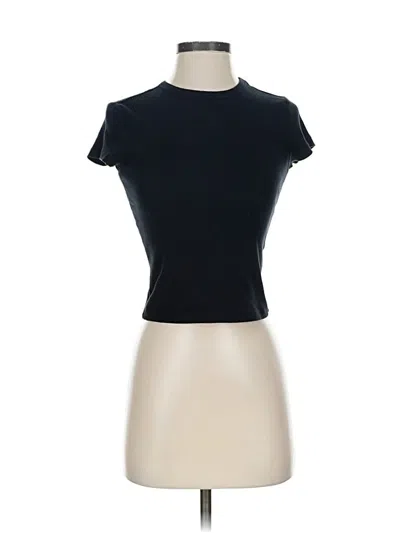 Pre-owned Maeve By Anthropologie Short Sleeve Turtleneck In Black