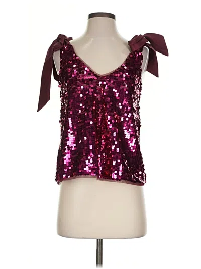 Maeve By Anthropologie Sleeveless Blouse In Burgundy
