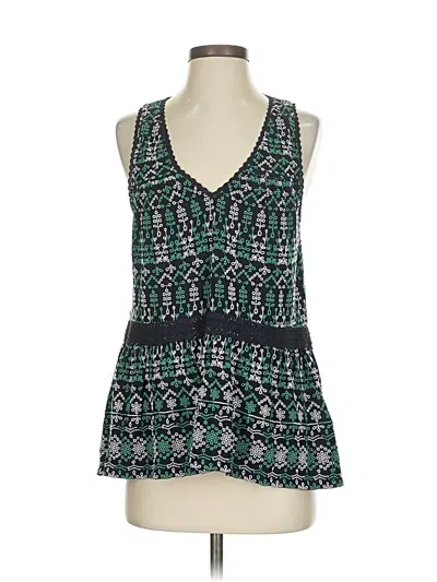 Pre-owned Maeve By Anthropologie Sleeveless Blouse In Green
