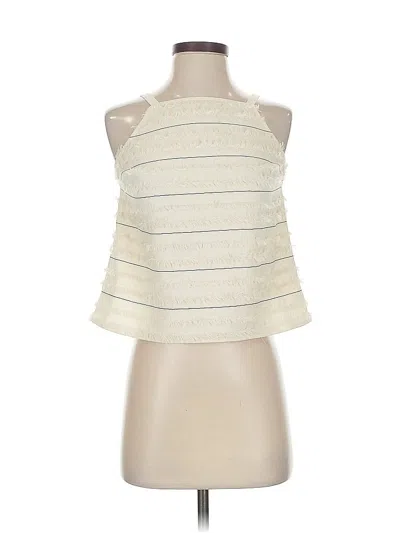 Pre-owned Maeve By Anthropologie Sleeveless Blouse In White