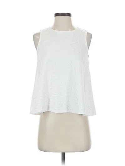 Pre-owned Maeve By Anthropologie Sleeveless Blouse In White