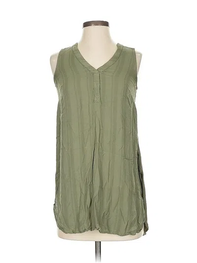 Pre-owned Maeve By Anthropologie Sleeveless T-shirt In Green
