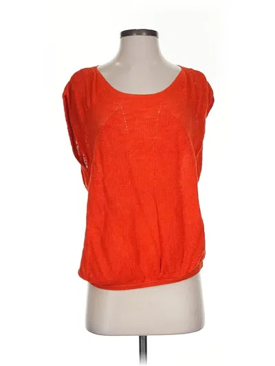 Pre-owned Maeve By Anthropologie Sleeveless T-shirt In Orange