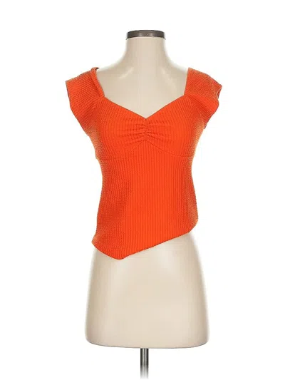 Pre-owned Maeve By Anthropologie Sleeveless T-shirt In Orange
