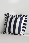 Maeve Striped Ruffle Indoor/outdoor Pillow In Multi