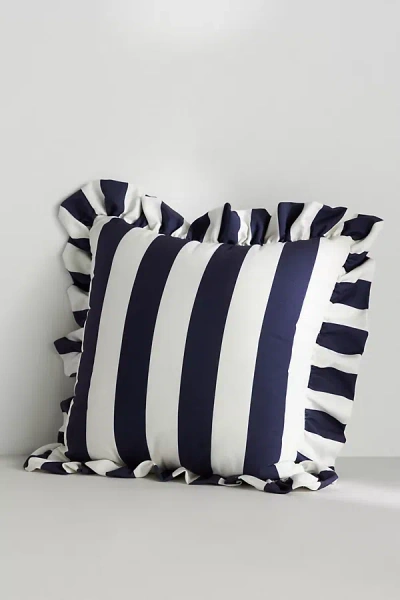 Maeve By Anthropologie Striped Ruffle Indoor/outdoor Pillow In Multi
