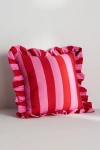 Maeve Striped Ruffle Indoor/outdoor Pillow In Multi