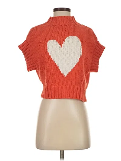 Pre-owned Maeve By Anthropologie Sweater Vest In Orange