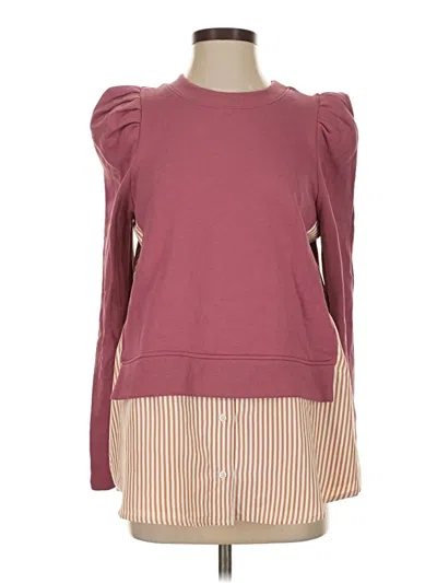 Pre-owned Maeve By Anthropologie Sweatshirt In Burgundy