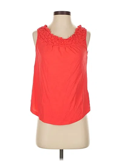 Pre-owned Maeve By Anthropologie Tank Top Orange Strapless Neckline Tops