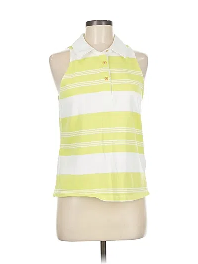 Pre-owned Maeve By Anthropologie Tank Top Yellow Halter Neckline Tops