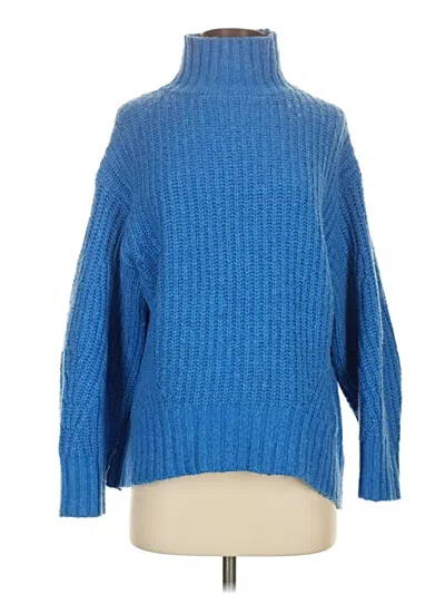 Pre-owned Maeve By Anthropologie Turtleneck Sweater In Blue