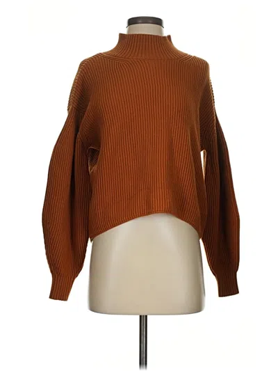 Pre-owned Maeve By Anthropologie Turtleneck Sweater In Brown