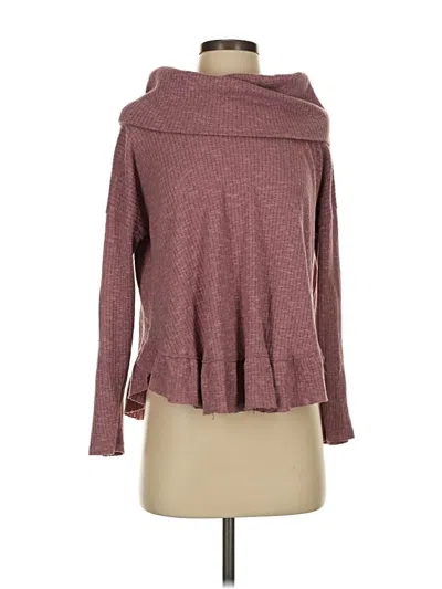Pre-owned Maeve By Anthropologie Turtleneck Sweater In Burgundy