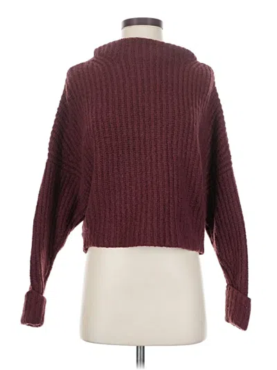 Pre-owned Maeve By Anthropologie Turtleneck Sweater In Burgundy