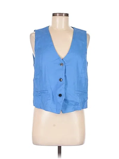 Pre-owned Maeve By Anthropologie Vest In Blue