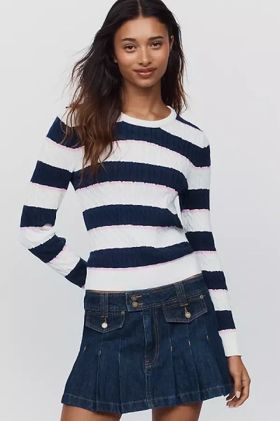 Maeve Cable-knit Pullover Sweater In Multi