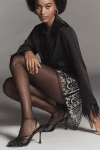 Maeve Cage Peep-toe Ankle-strap Heels In Black