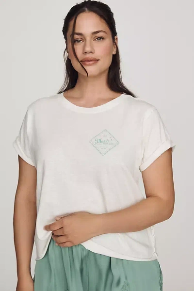 Maeve Caitlin Cotton Boxy Tee In Ivory