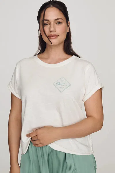 Maeve Caitlin Cotton Boxy Tee In White