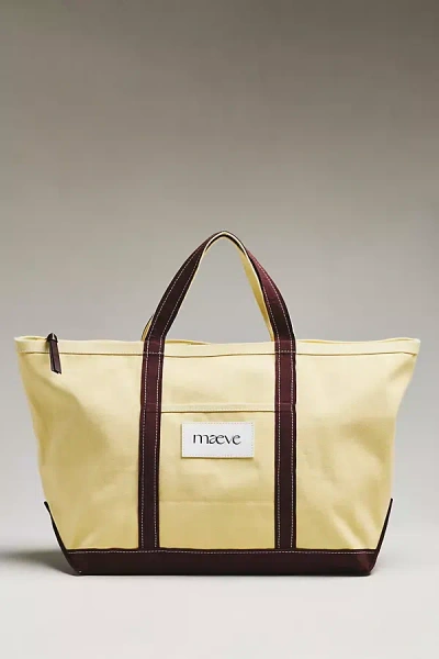 Maeve Canvas Carryall Tote Bag In Brown