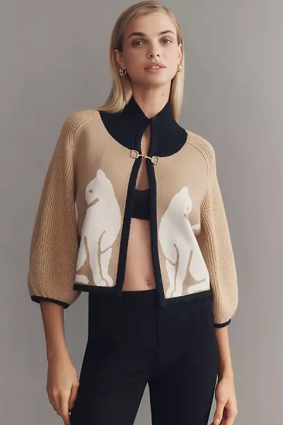 Maeve Cape Cardigan Sweater In Multi