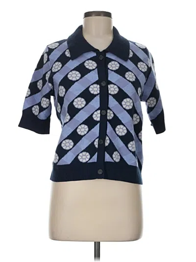 Pre-owned Maeve Cardigan Sweater In Blue