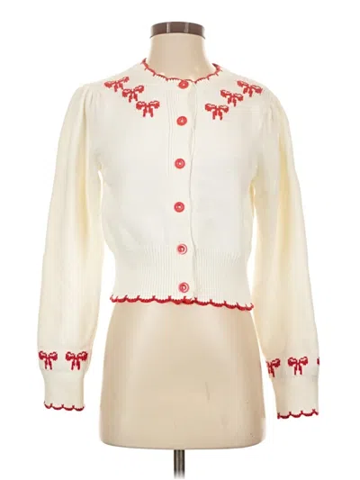 Pre-owned Maeve Cardigan Sweater In Ivory