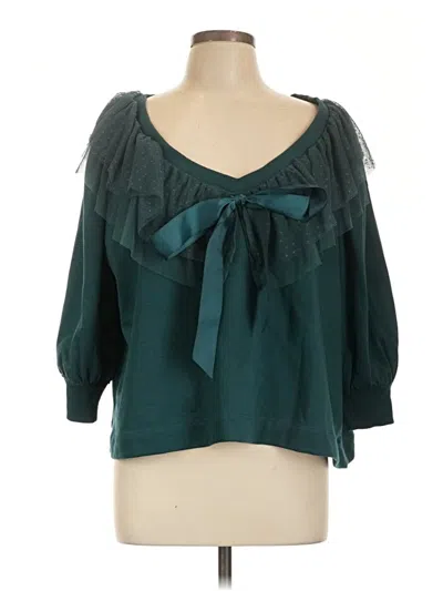 Pre-owned Maeve Cardigan Sweater In Teal