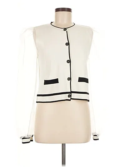 Pre-owned Maeve Cardigan Sweater In White