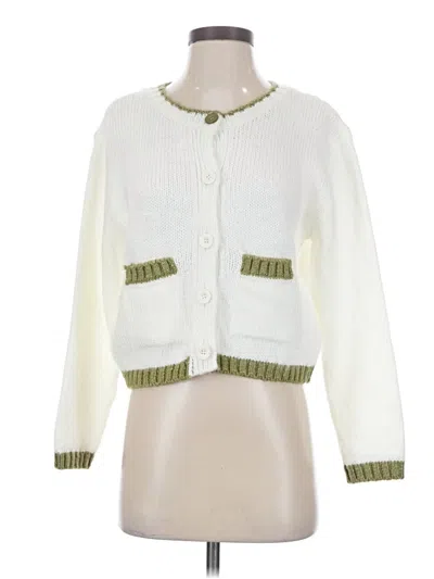 Pre-owned Maeve Cardigan Sweater In White