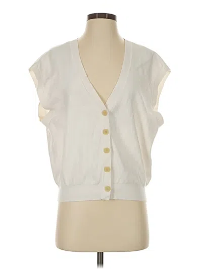 Pre-owned Maeve Cardigan Sweater In White