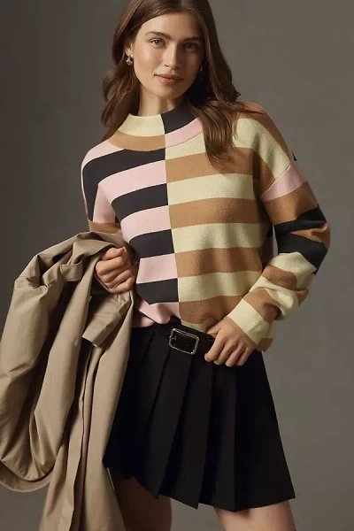 Maeve Carys Mock-neck Jumper In Multi