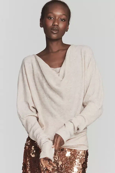 Maeve Cashmere Blend Cowl-neck Sweater In Neutral