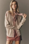 Maeve Cashmere Blend Scarf Cardigan Sweater In Neutral