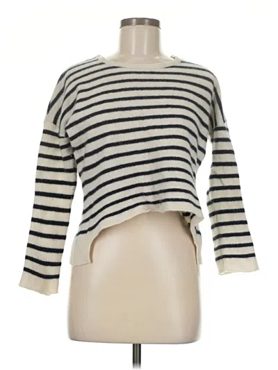 Pre-owned Maeve Cashmere Pullover Sweater In White