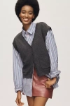 Maeve Cashmere V-neck Cardigan Sweater Vest In Gray