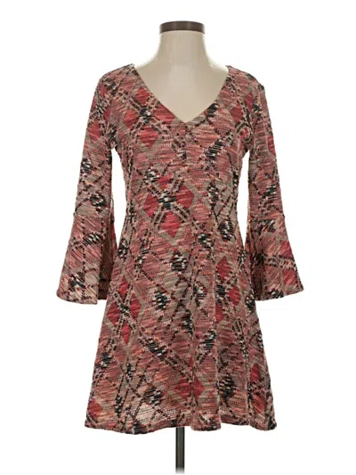 Pre-owned Maeve Casual Dress In Brown
