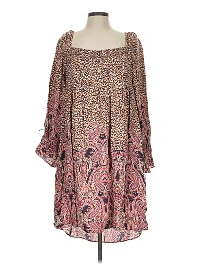 Pre-owned Maeve Casual Dress In Brown