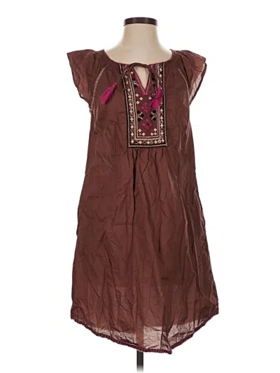 Pre-owned Maeve Casual Dress In Brown