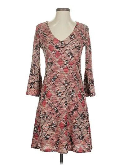 Pre-owned Maeve Casual Dress In Burgundy