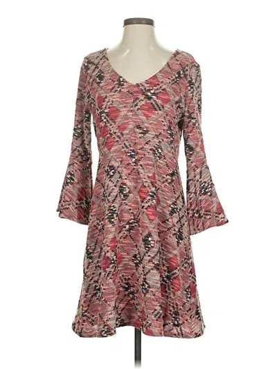 Pre-owned Maeve Casual Dress In Burgundy