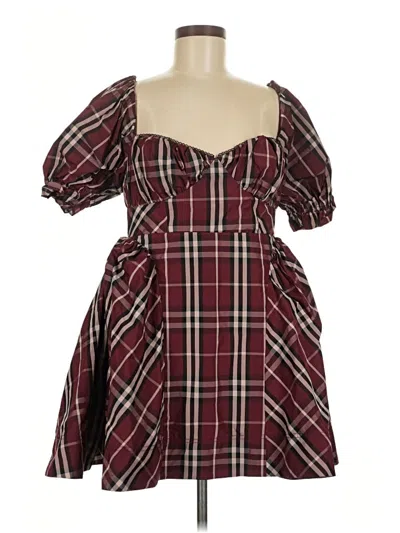 Pre-owned Maeve Casual Dress In Burgundy