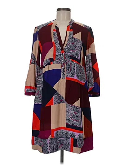 Pre-owned Maeve Casual Dress In Burgundy