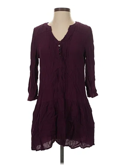 Pre-owned Maeve Casual Dress In Burgundy