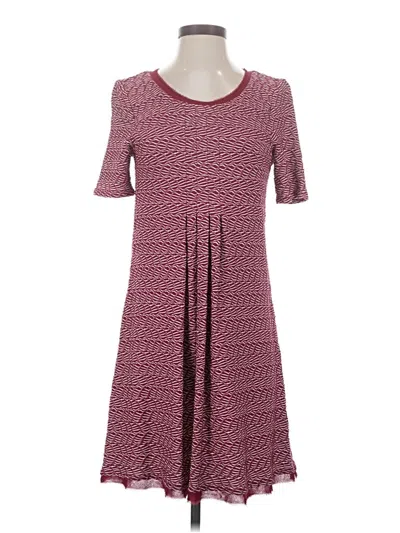 Pre-owned Maeve Casual Dress In Burgundy