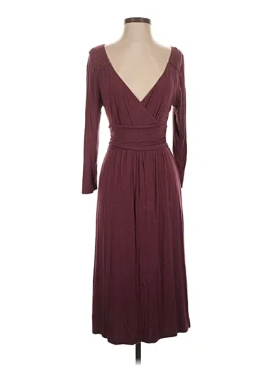 Pre-owned Maeve Casual Dress In Burgundy