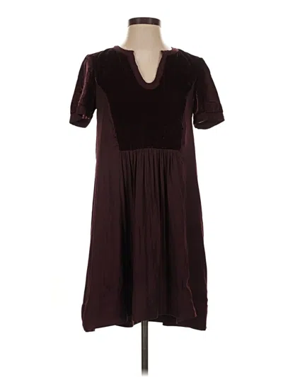Pre-owned Maeve Casual Dress In Burgundy