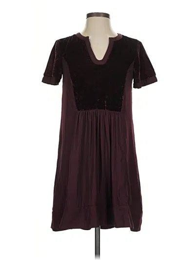 Pre-owned Maeve Casual Dress In Burgundy