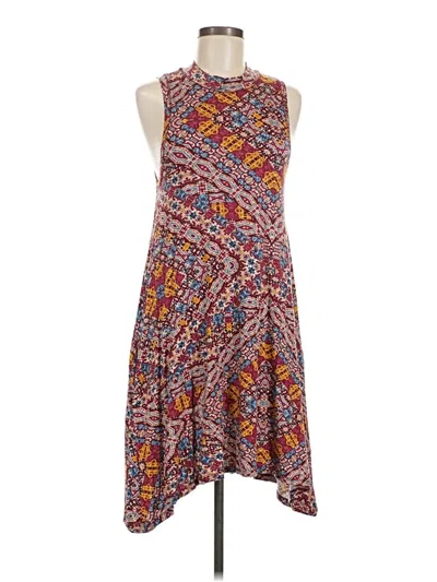 Pre-owned Maeve Casual Dress In Burgundy